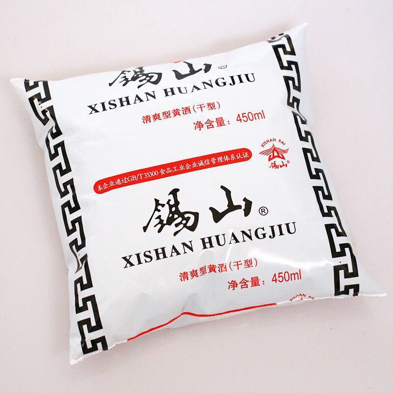 无锡锡山黄酒袋装450*6包无锡特产锡山黄酒 清爽型炒菜黄酒老酒