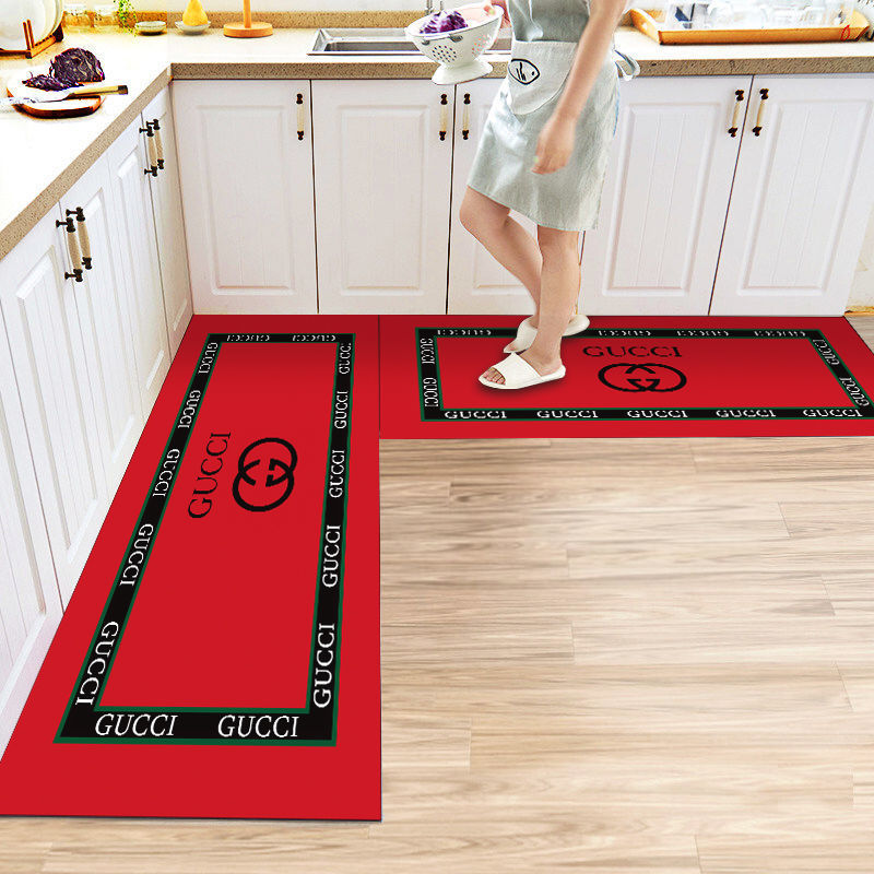 Rectangular Fashion Brand Ins Internet Celebrity Kitchen Mat Carpet Mats Non-Slip Mat Long Mat Set