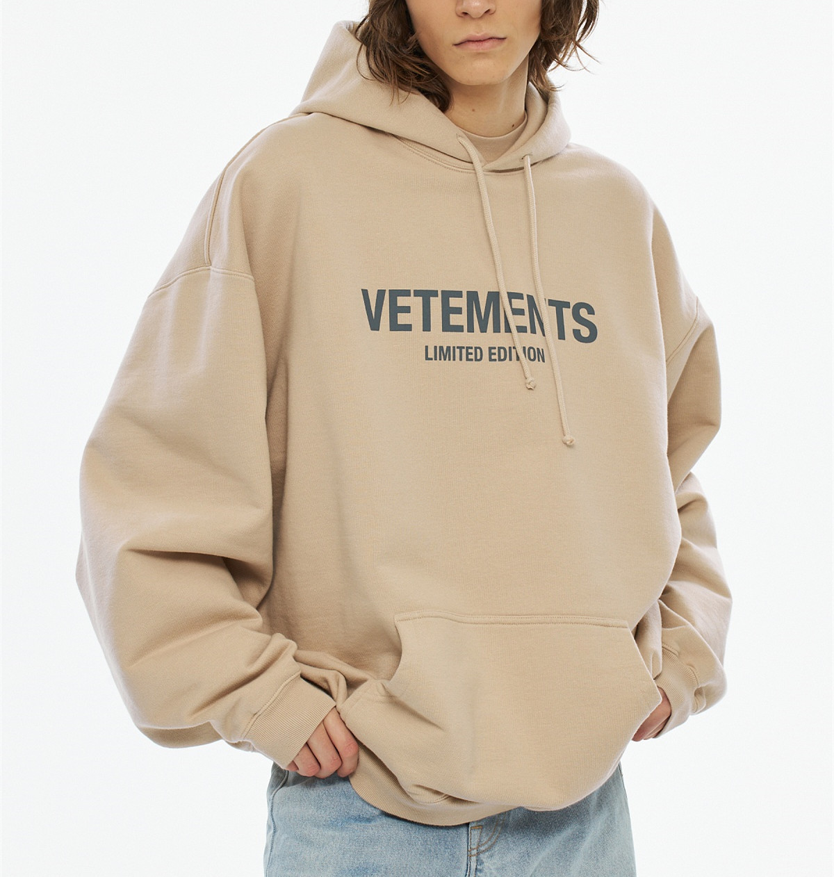 2023早秋新款维特萌vetements字母印花男女连帽毛圈卫衣上衣-阿里巴巴