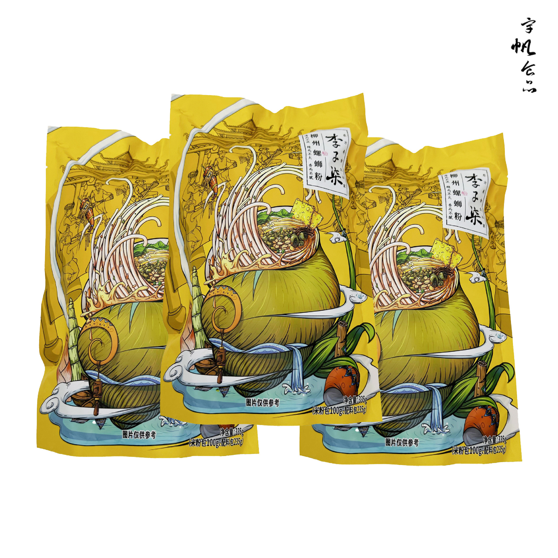 李子柒螺蛳粉335g 广西特产 整箱=25袋 袋装方便速食夜宵米粉批发