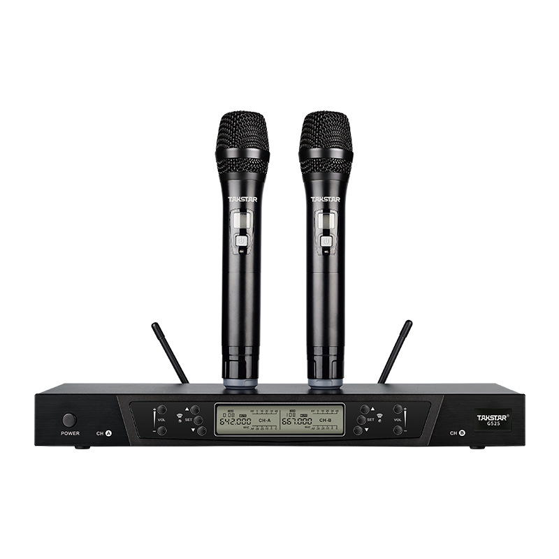 takstar/得胜 g525专业无线话筒一拖二u段调频工程会议kv舞台演出