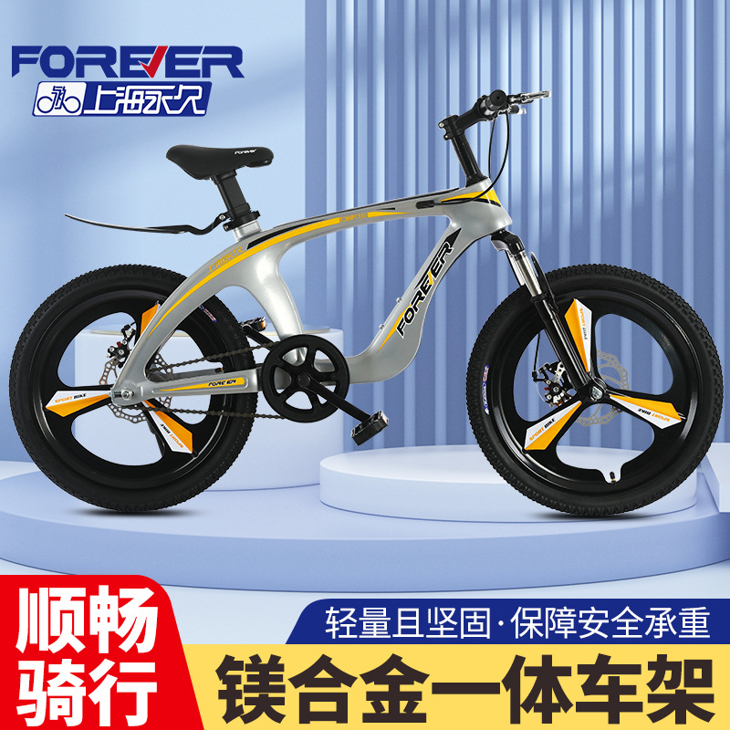 Forever Brand Installation-Free 20-Inch 22-Inch Magnesium Alloy Frame Double Disc Brake Integrated Wheel Mountain Bike for Children and Older Children