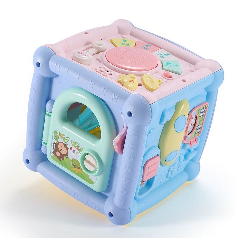 Fun Toys for Children and Infants Lighting Music Story Music Drum Children's 14-in-1 Six-Sided Drum Toy Piano Hand Drum