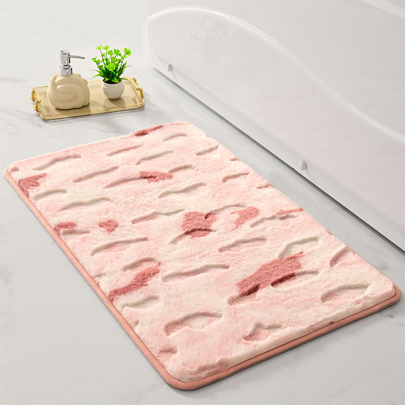 Cross-Border Imitation Rabbit Fur Entrance Door Mat Living Room Coffee Table Mat Bedroom Bedside Short Velvet Gradient Carpet Home Wholesale