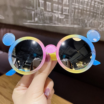 Children's Sunglasses Cute Princess Fashion Gradient Cartoon Men's and Women's Sunglasses Children's Colorful Sun Protection Sun Shade Trendy Glasses