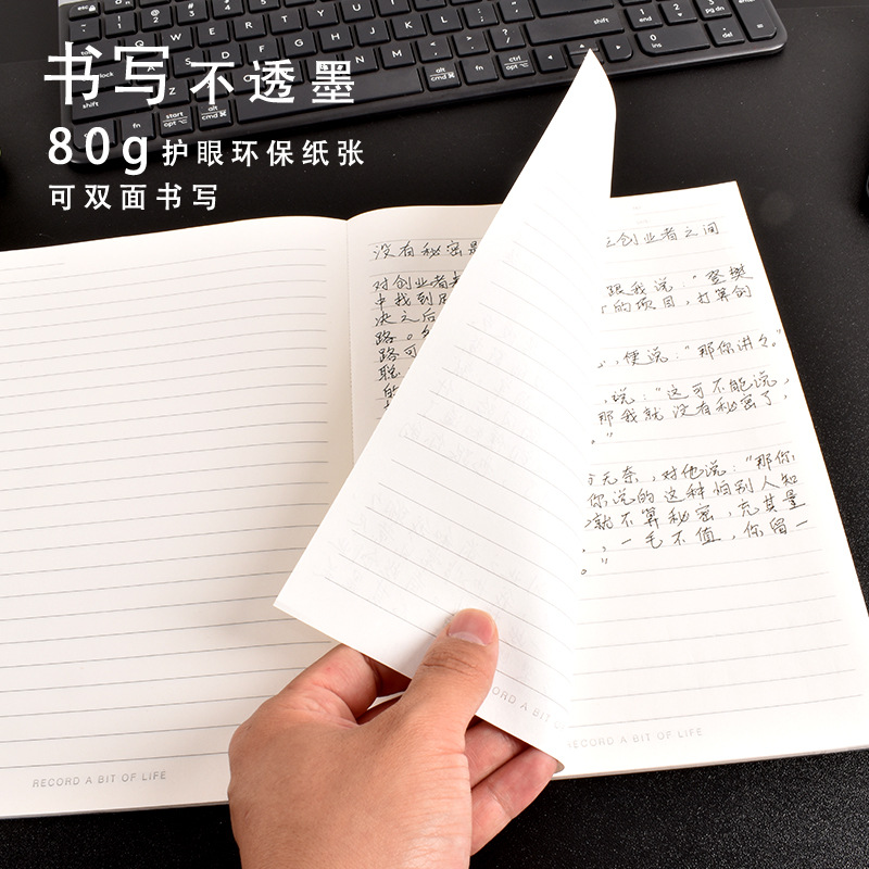 In Stock A5 Transparent Pp Soft Copy Horizontal English Composition Notebook for Correction B5 Soft Copy Student Notebook Wholesale