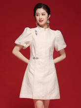 新中式深圳精品女装中国风年轻款短款日常旗袍改良版连衣裙21155
