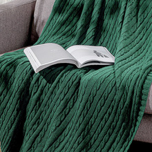 ins风午休针织盖毯北欧沙发轻奢办公室毛毯
