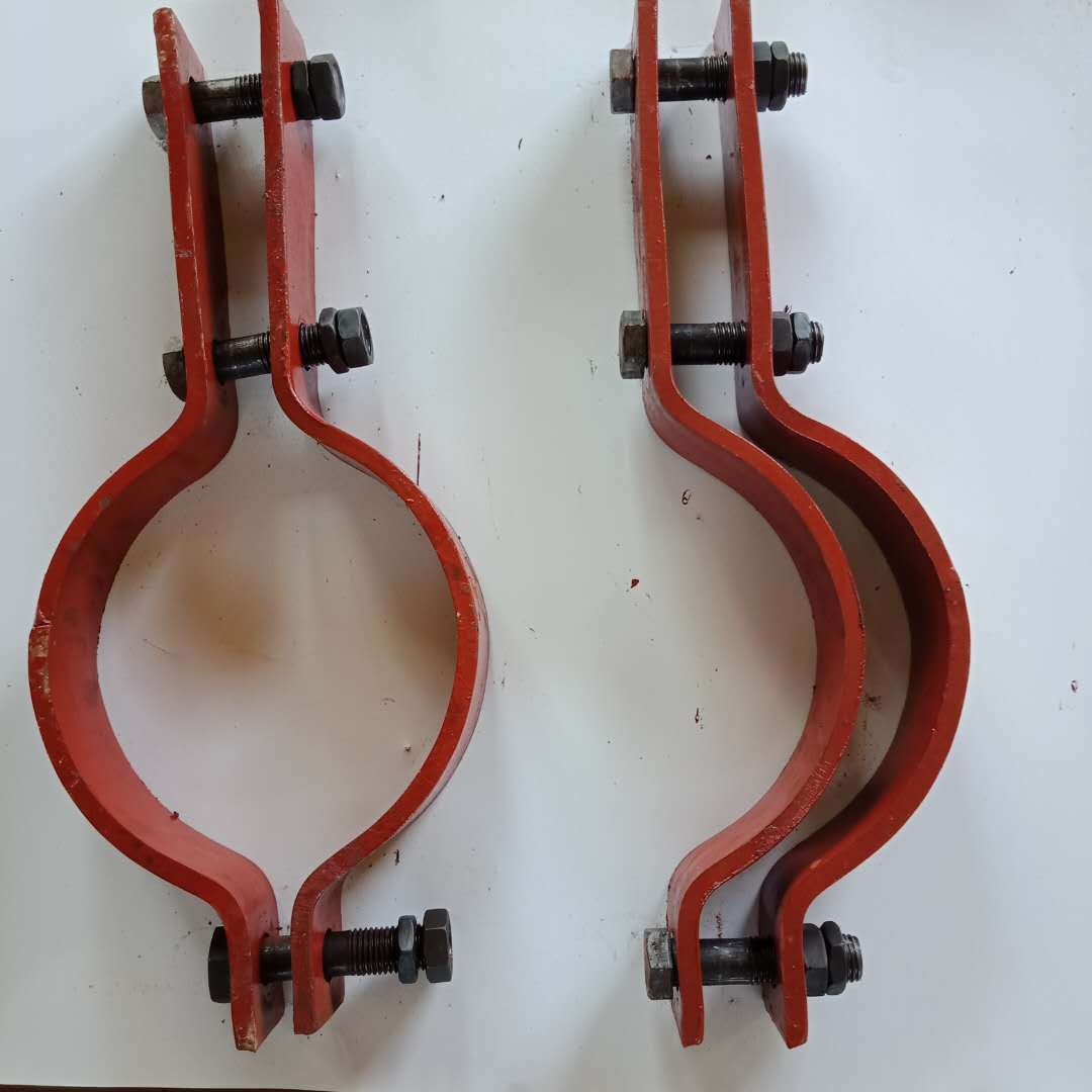 电力抱箍a5基准型双螺栓管夹支吊架管托电厂管道紧固抱箍三孔卡箍
