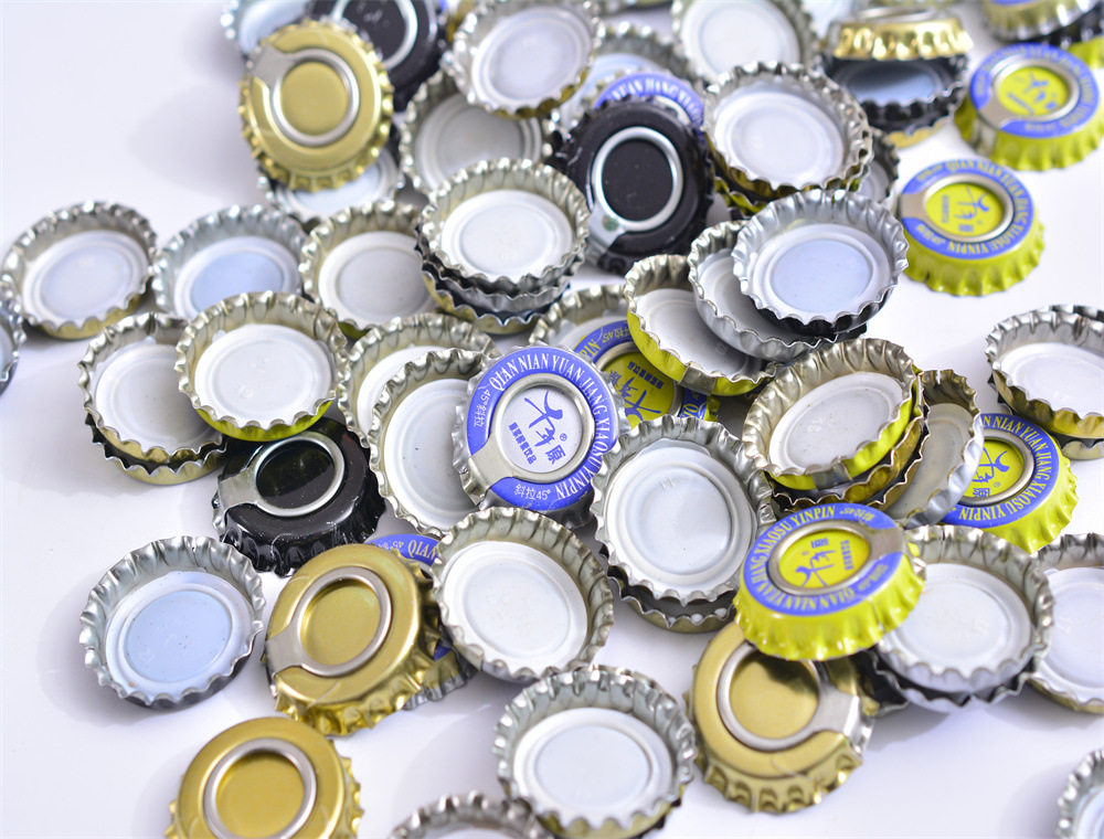 厂家现货供应彩色啤酒瓶盖汽水瓶盖马口铁鼎拉环拉环盖