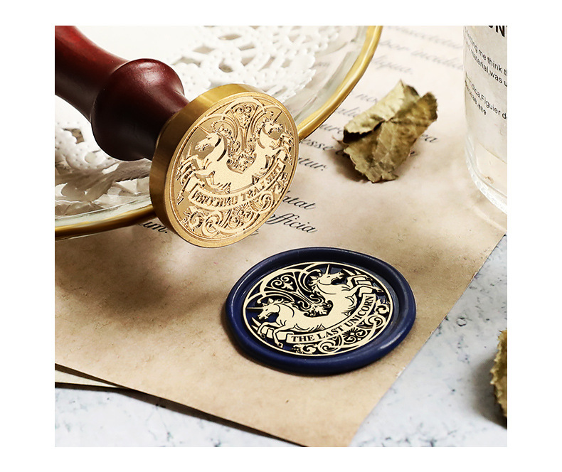 火漆印章铜头封口蜡戳信纸信封礼物礼品请柬贴纸手账密封章头