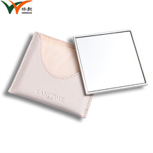 厂家定制方形镜子PU皮套镜子高档化妆镜可加企业LOGO定制各类礼品