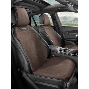 汽车坐垫四季通用亚麻车垫马鞍垫网红座椅垫半包透气座套冬季卿佳