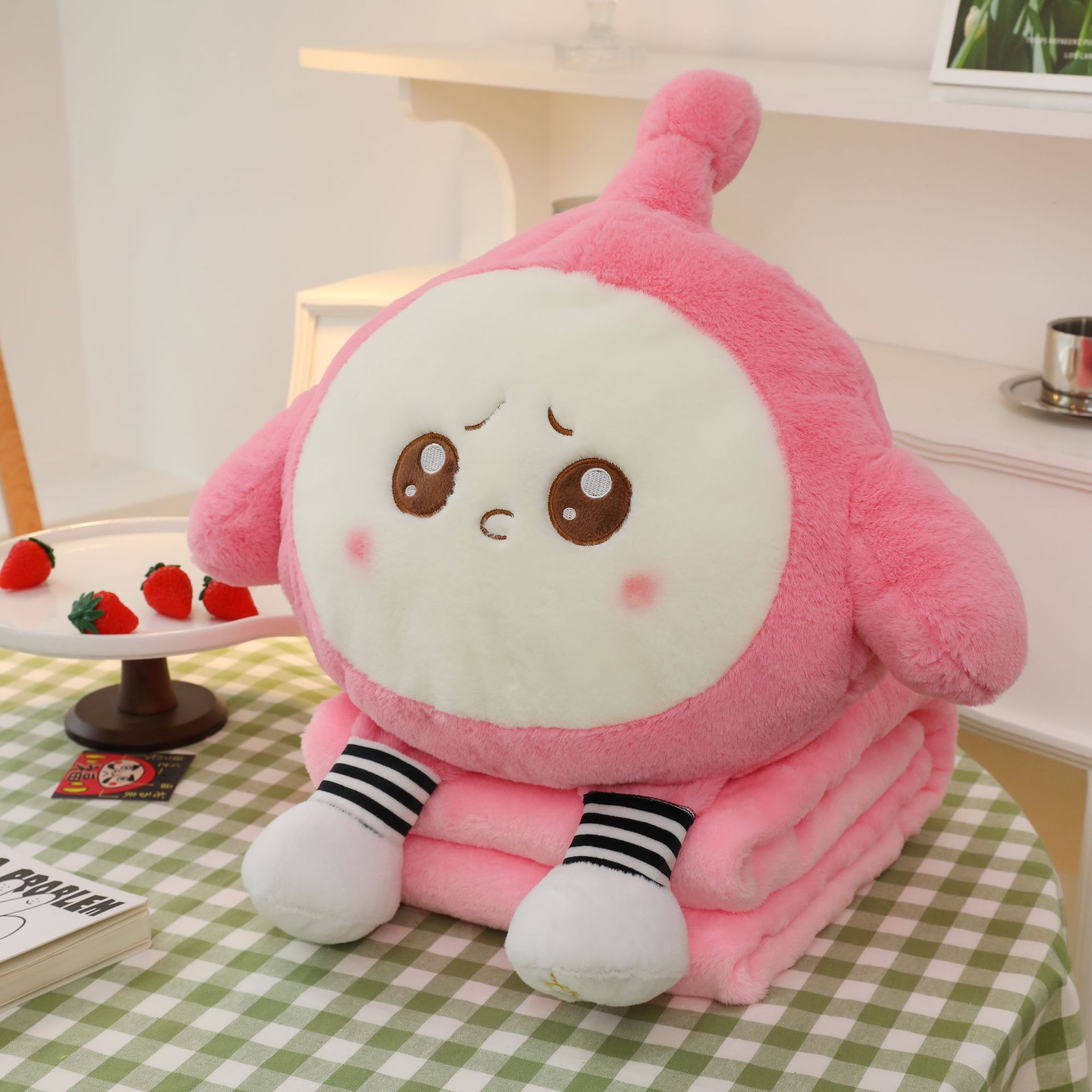 蛋仔派对空调被抱枕二合一可爱毛绒玩具公仔软萌午睡毯子座椅靠枕