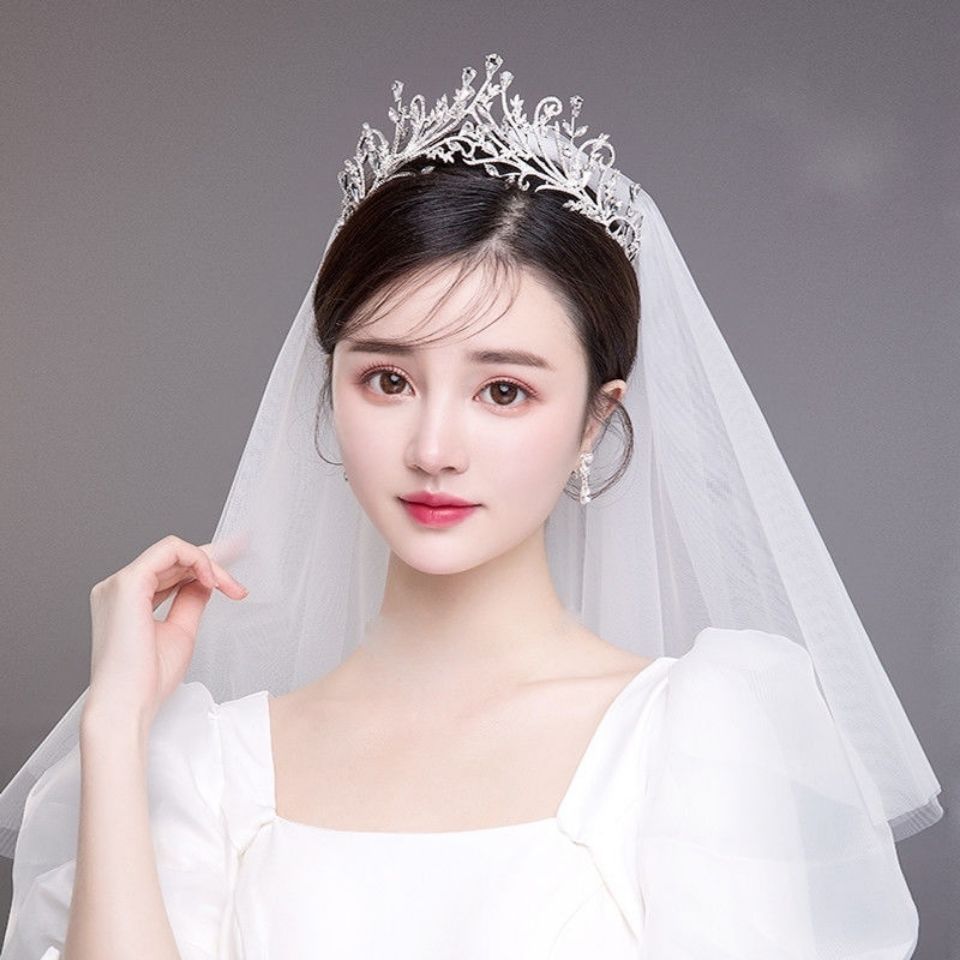 韩式精美镶水钻公主皇冠发箍新娘婚纱摄影配饰森系钻石皇冠发箍
