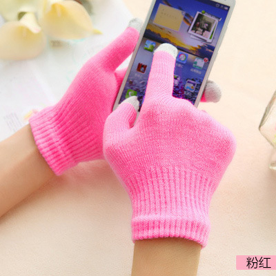 Direct Sale Touch Screen Gloves Winter Thickened Brushed Warm Touchpad Sensible Gloves Magic Knitted Stall Supply Wholesale