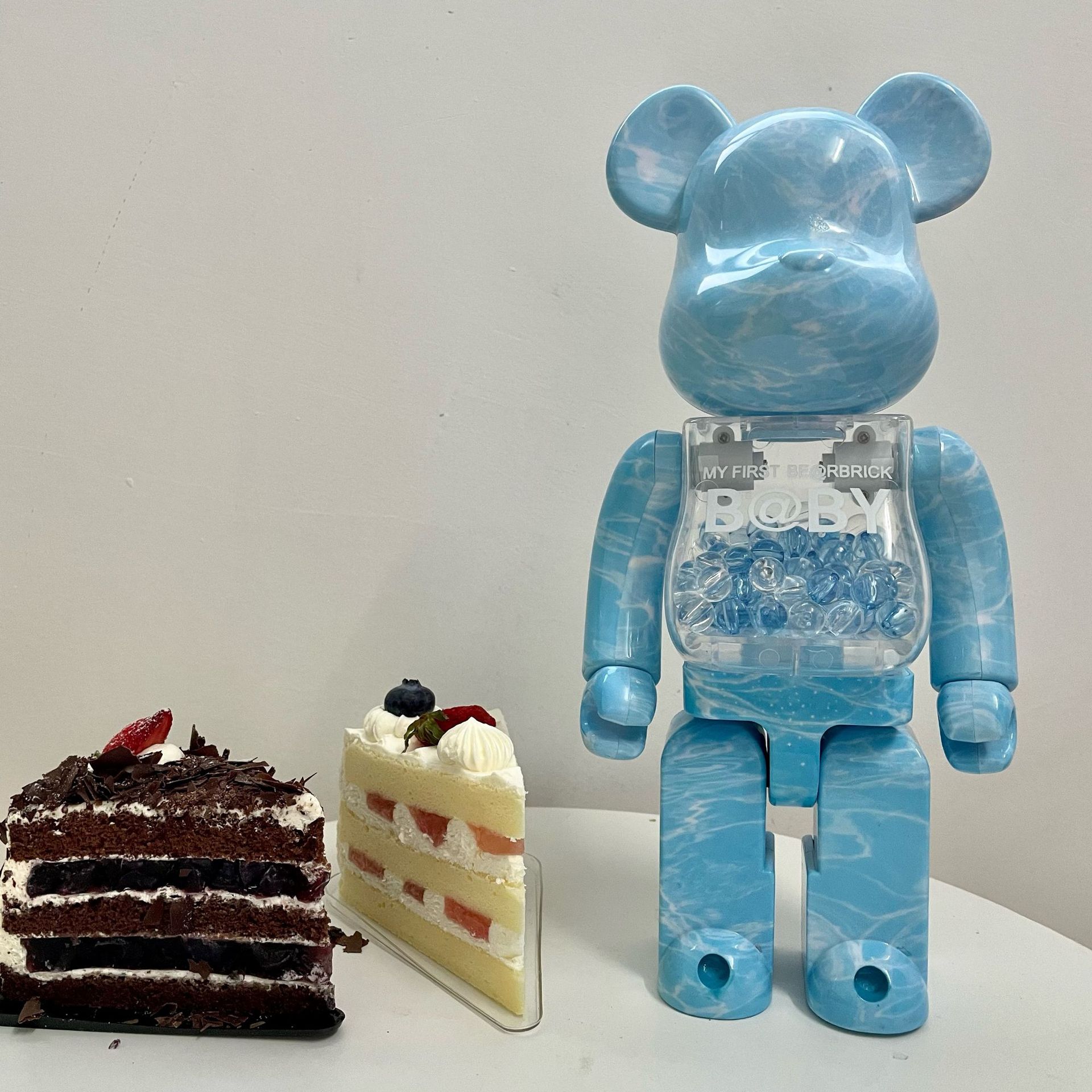 bearbrick400水波纹暴力熊亚克力盒摆件潮流玩具公仔现货