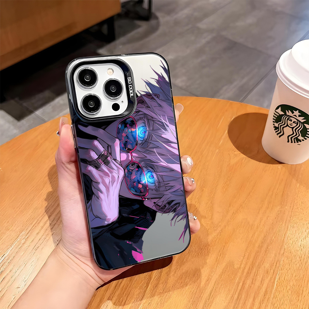 咒术回战苹果15手机壳iphone14炫酷13彩银壳12pm动漫11五条悟xs硬