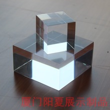 亚克力水晶方块展示台 有机玻璃摆件 首饰展示架 瓷器展示底座