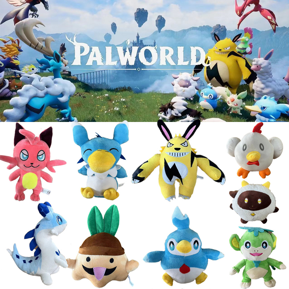 跨境新品 Palworld Lamball Blazamut幻兽帕鲁系列毛绒玩偶公仔