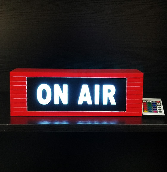 外贸新款 大红色on air灯箱广播录音录像照明led灯提示灯箱