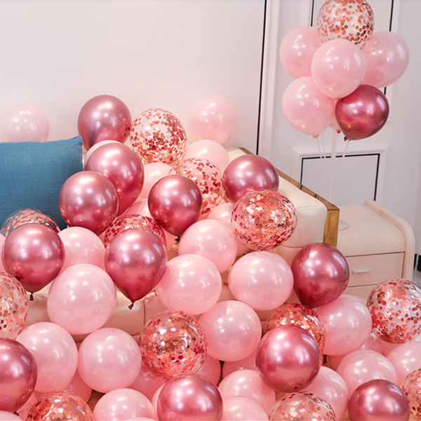 结婚气球粉色婚礼婚房装饰用的套装亮片房间婚庆布置女方浪漫理定