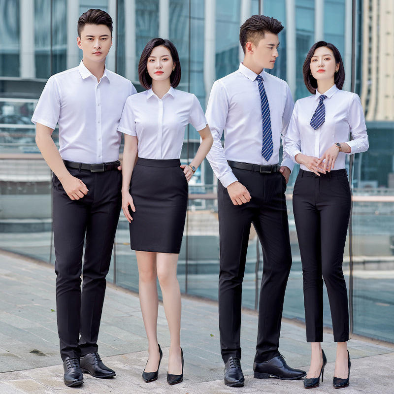 大学生公务员教资面试服装女正装衬衣事业单位行政白领职业装衬衫