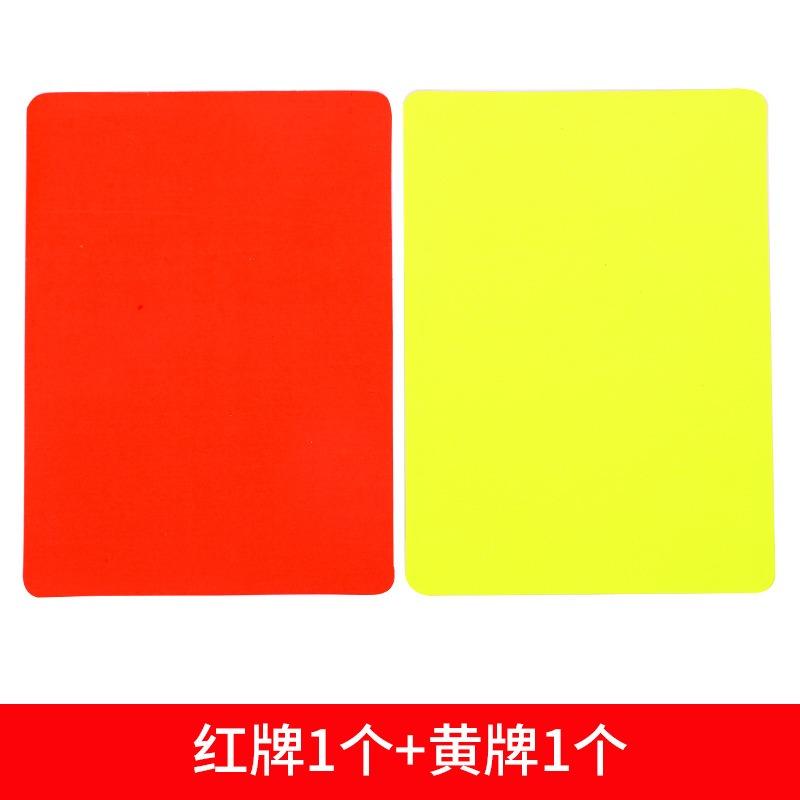 Football Match Referee Judgment Red and Yellow Card Set Football Referee Equipment with Leather Case with Record Paper Whistle and