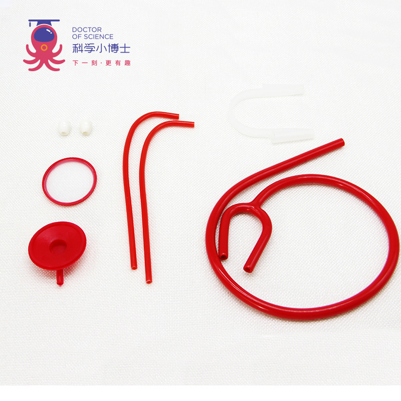 儿童幼儿园diy听诊器实验手工作业科技小制作少年宫科普培训器材