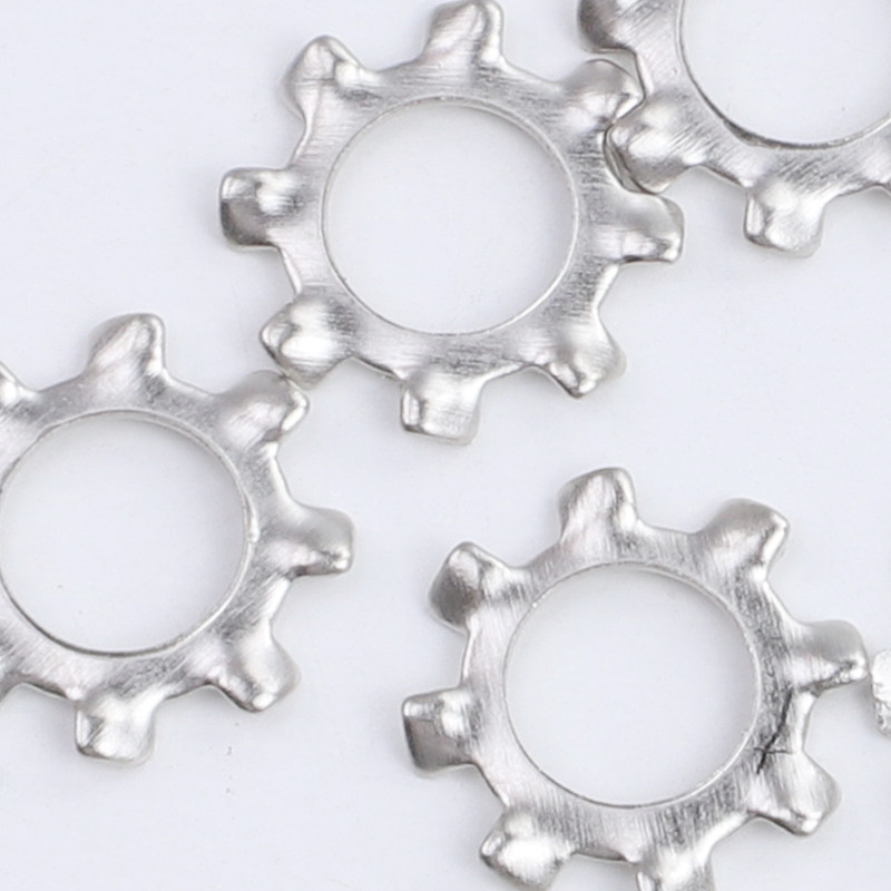 304 Stainless Steel Outer Tooth Gasket Tooth-Shaped Anti-Skid Stop Locking Washer Stop Outer Tooth Gasket M3/M4/M5/M6