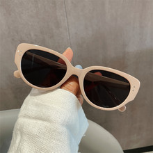 高质感偏光镜复古猫眼墨镜女防紫外线防晒街拍凹造型椭圆形太阳镜