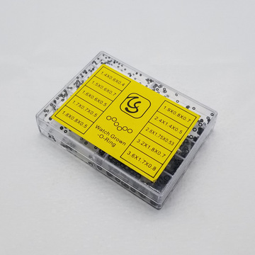 手表配件把头表把防水圈 表冠密封圈10格盒装迷你防水胶圈o-ring