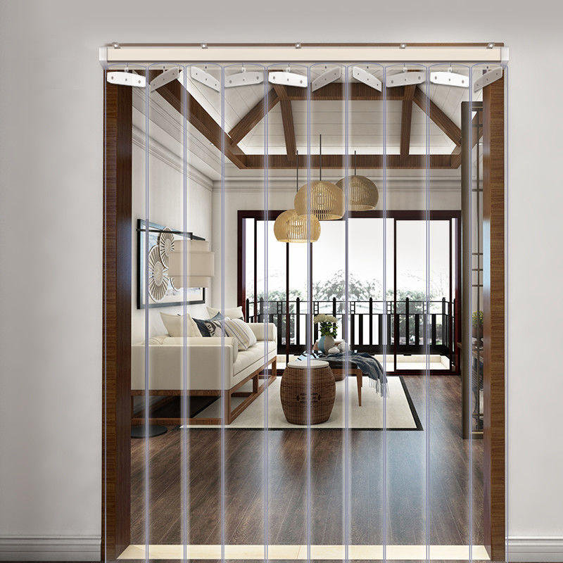 空调帘可推拉折叠挡风隔断帘店铺商用家用隔热透明塑料pvc软门帘