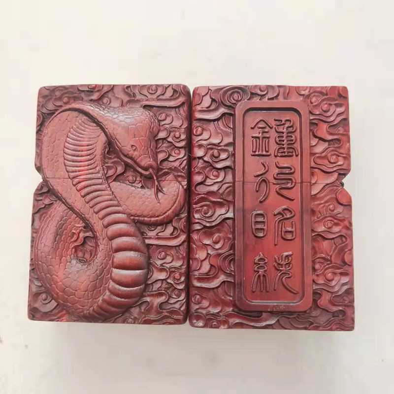 非洲高密紫檀十二生肖双面浮雕打火机复古把玩送礼自产自销优惠大
