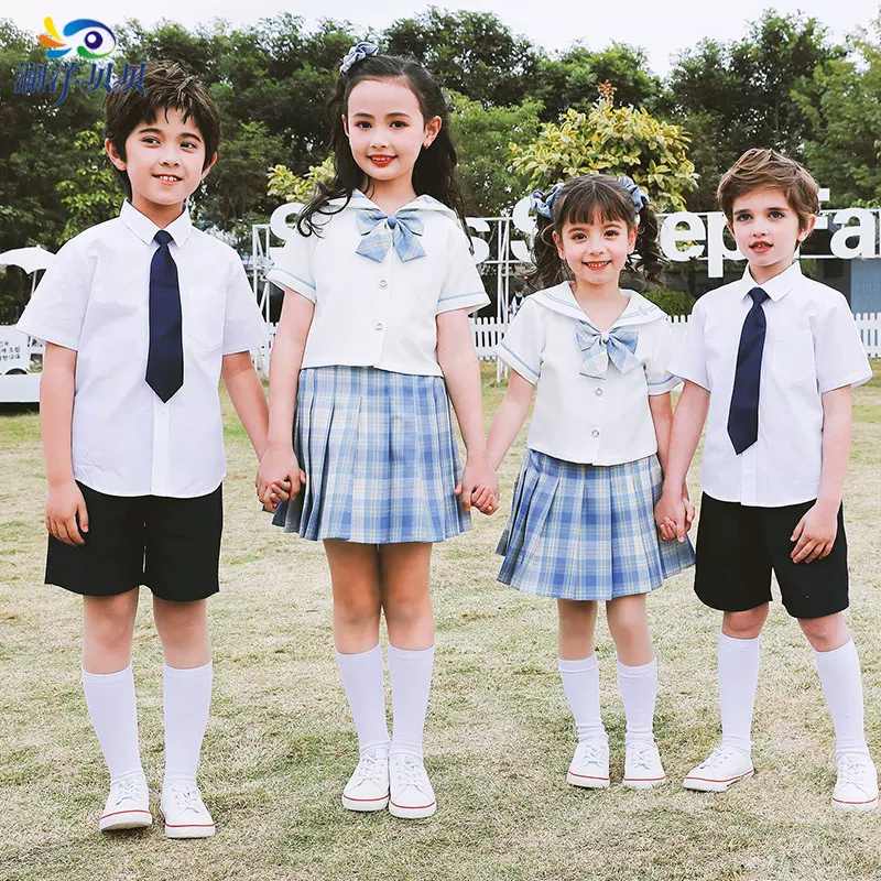 澜洋贝贝儿童jk制服小学生校服套装夏装短袖毕业服幼儿园园服批发