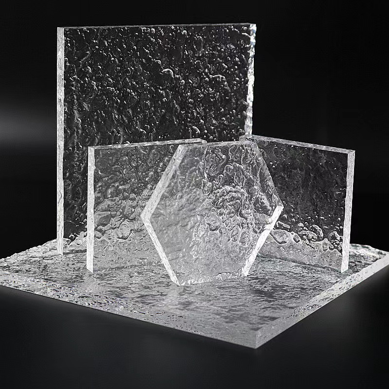 厂家直供高透明亚克力特殊石头纹水波纹贝壳纹树皮纹板装饰波纹板