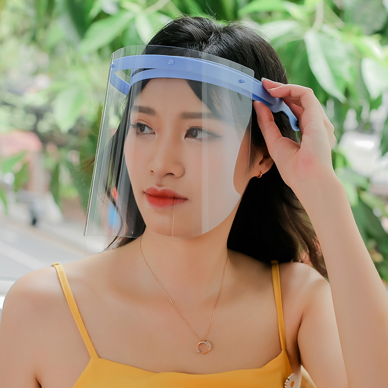 透明面罩全脸防护面具防雨防飞沫炒菜防油溅神器儿童护脸面屏头罩