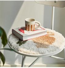 冬季猫垫吸水杯垫坐垫异形植绒提花簇绒杯垫坐垫椅子垫干物垫餐垫