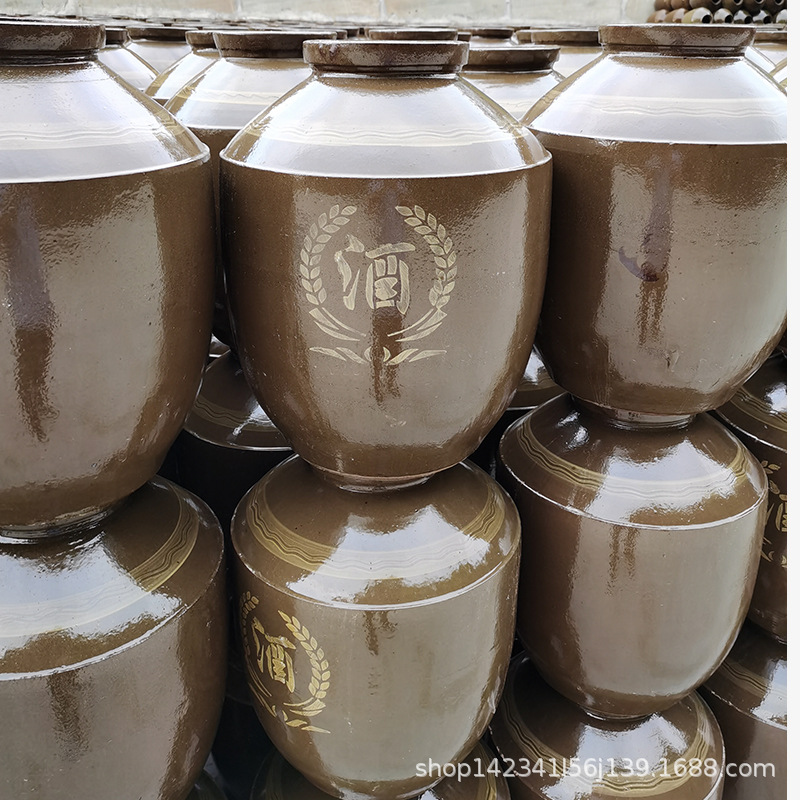 陶瓷酒坛50斤装 土陶酒缸酒坛子批发 25kg四川隆昌土陶酒坛白酒瓶