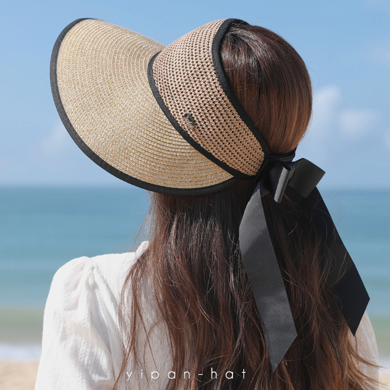 Straw Hat Korean Sun Hat Sun Hat Big Brim Beach Hat Stall Supply Topless Hat Female Summer