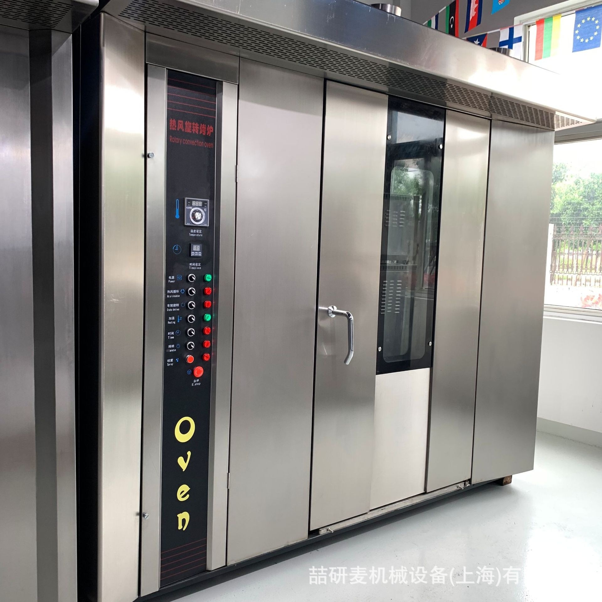 喆研麦大型烤箱16盘32盘64盘旋转热风炉台车炉燃气柴油电喷雾烤炉