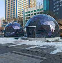 10米直径球型玻璃房 加高半球形玻璃屋星空房复式餐厅阳光房厂家