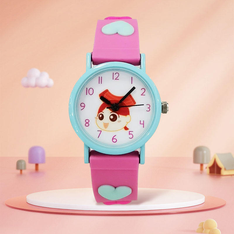 2024 New Primary School Student Watch Children's Quartz Watch Cartoon Pattern 3d Silicone Gift Watch Birthday Gift Watch