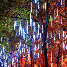 流星雨led灯流星灯挂树上的装饰灯七彩户外防水景观庭院彩灯树灯