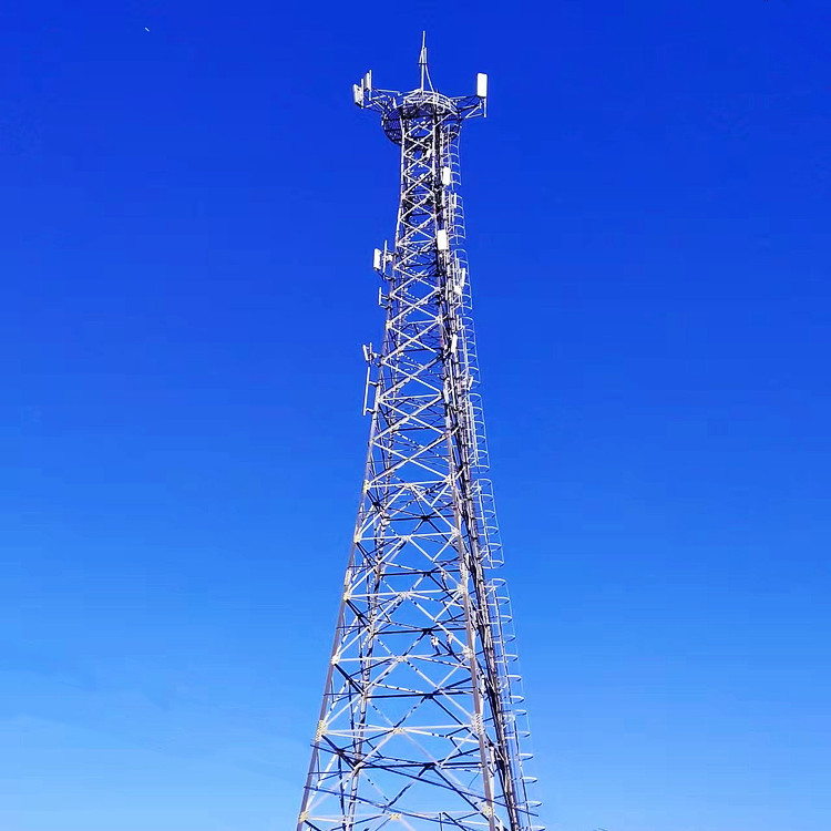 通讯塔厂家楼顶信号抱杆5g基站快装通信塔单管通讯塔单管塔通信塔