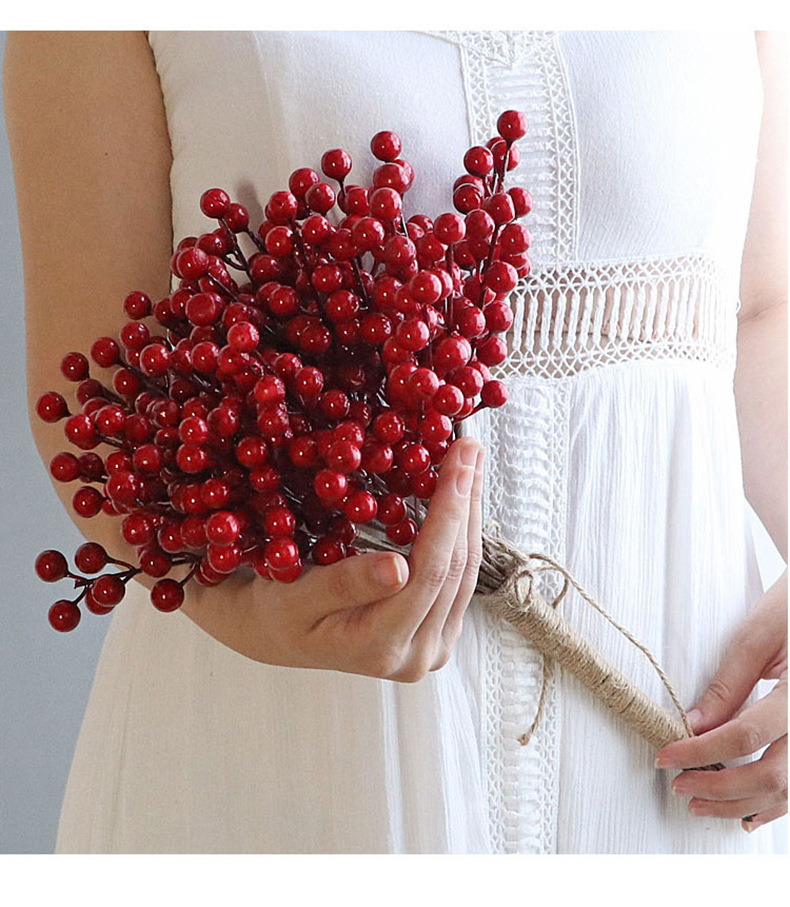 过年插花放客厅的干花红豆幸运红果发财新房子装饰品乔迁