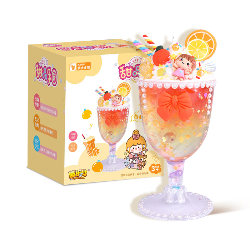 Children's Handmade Diy Cream Glue Ice Cream Cup Material Package Simulation Dessert Super Light Brickearth Educational Toys
