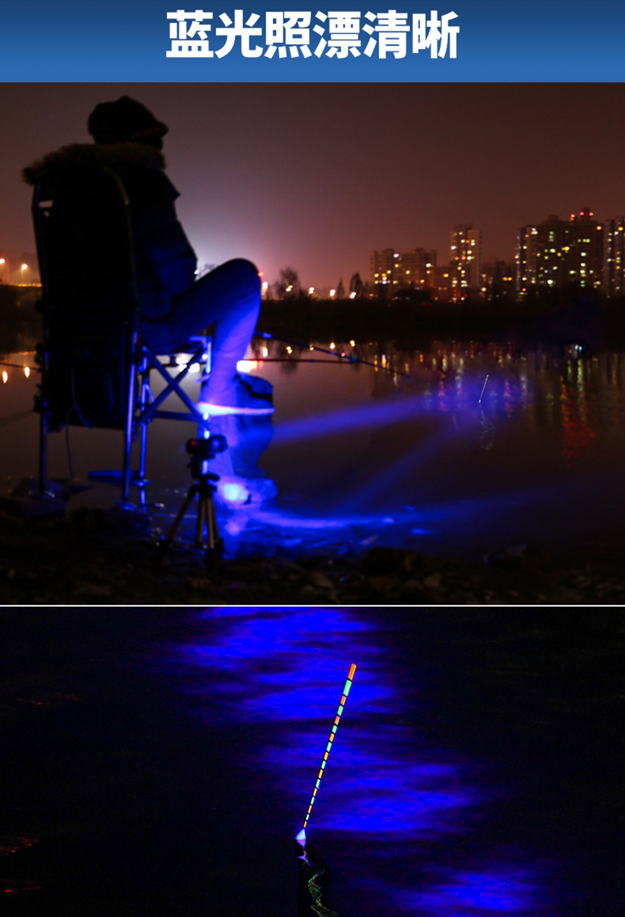 2021新款钓鱼灯夜钓灯大功率台钓灯强光蓝光紫光夜光鱼灯筏钓装备