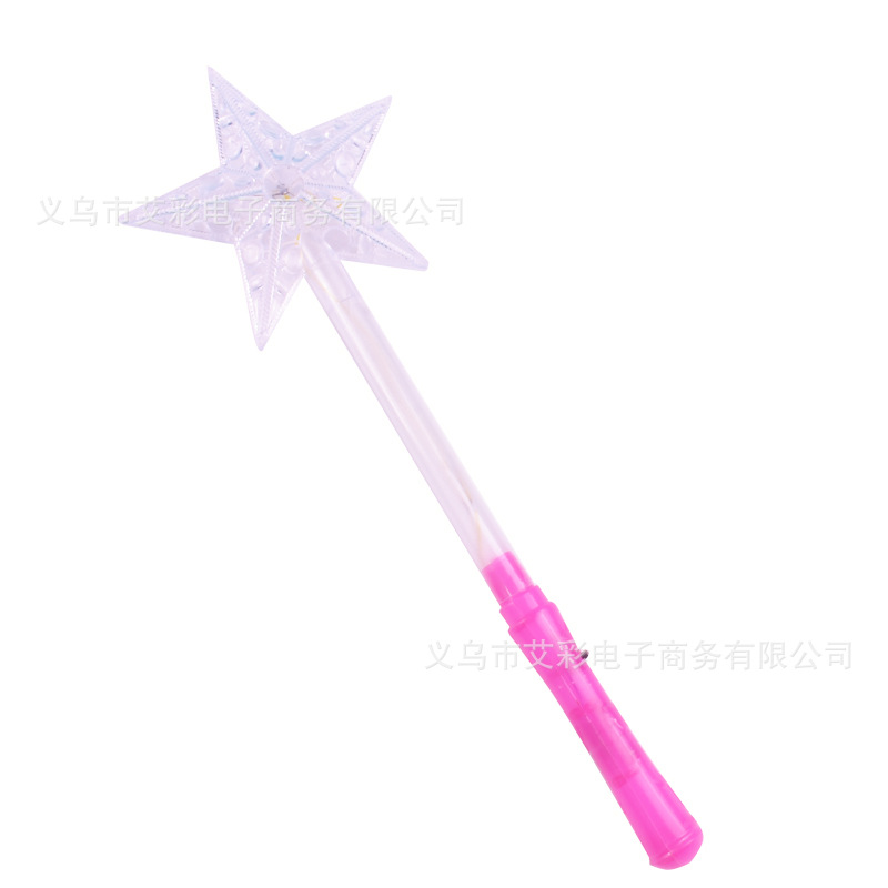 New Luminous Crystal Transparent Light Stick Five-Pointed Star Love Glow Stick Support for Help Stall Small Toys Wholesale