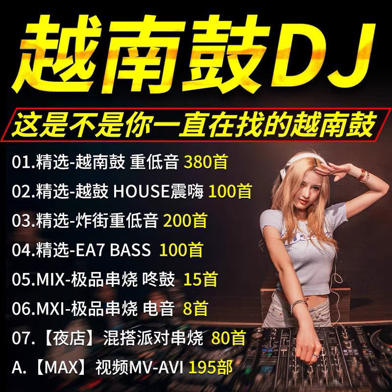 越南鼓dj音乐u盘炸街串烧咚鼓dj舞曲酒吧重低音嗨曲dj电音劲爆dj